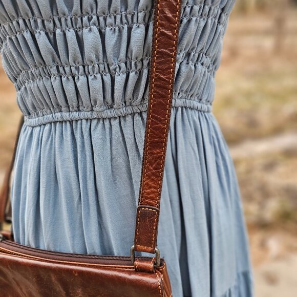 Jack Georges Voyager Small Crossbody Leather Bag Wallet, Pre-owned - Picture 3 of 11